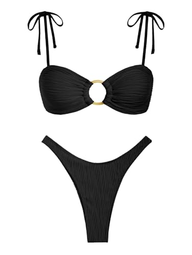 Amazon.com: ZAFUL Women's Sexy Tie Spaghetti Strap Bikini
