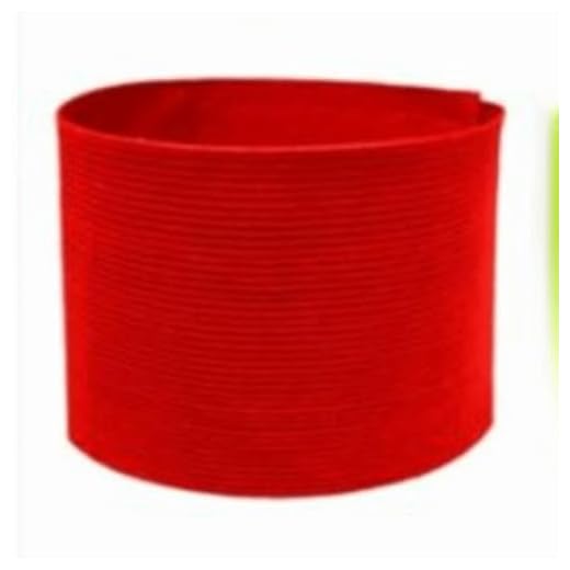 Elastic Solid Color Sleeve Badge with Nylon Hook and Loop for Group Identification(Red)