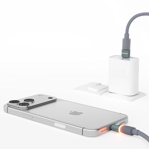 Image of Phonokart Glow 2m 100W 20V 5A C2C Hyper Fast Charging Cable, PD Data Transfer, Warm LED Indicator, Silicone Coated,Build E-Marker Chip, Battery Protect, Supports Car Play & Android Auto