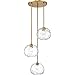 Z-Lite 490P10-3R-OBR Chloe - 3 Light Pendant in Urban Style - 20 Inches Wide by 30 Inches High, Finish Color: Olde Brass