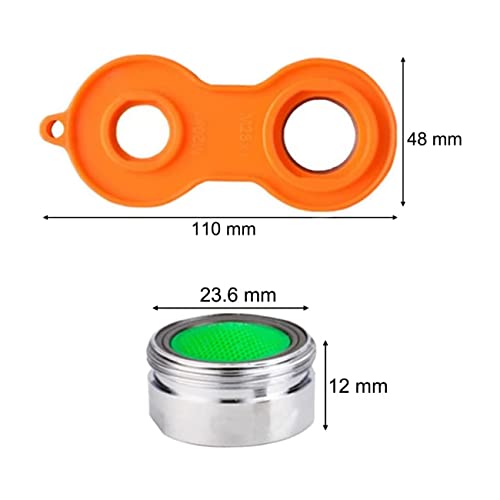 Set di 10 aeratori M24 per rubinetto, chiave per