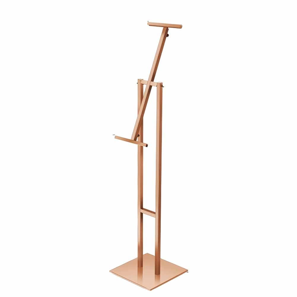 Soporte for letreros - Paquete de 1 soporte ajustable de alta resistencia, altura de hasta 57" - Soportes de piso for carteles, pizarras, espuma y pancartas(Rose Gold)