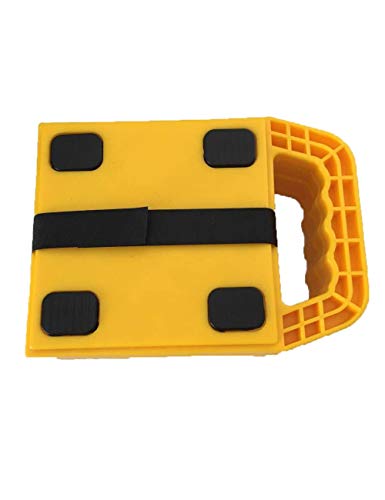 KATSU 4 Stück Jack Pads Unterlegplatten für Wagenheber und Wohnwagenstützen mit Griff und Rutschfester Gummi, Wagenheber-Pads Stabilisator Stützplatten für Wohnwagen, 220x162x22mm