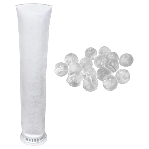 Image of Filter Bag for Water Tank with 10pcs Antiscalant Balls, 5 Micron Sediment Filter for Overhead Water Tank & 20 Inch Big Blue Housing | Reusable Cartridge for Sand, Dirt, Silt, Mud & Rust