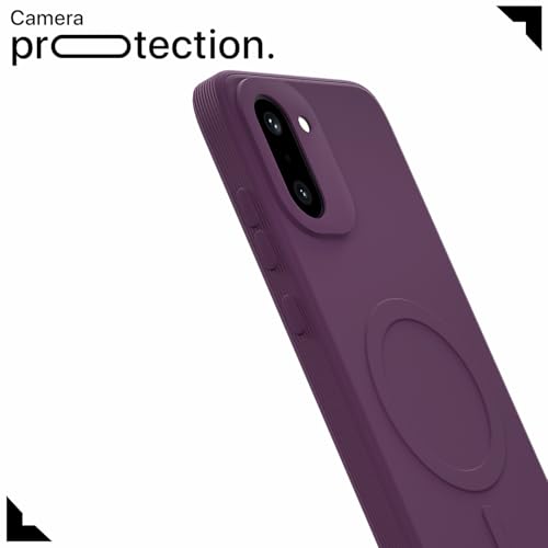 Image of Outlouders Back Cover for OnePlus 15R 5G Soft Matte Silicone Cover with Slim Fit | Mag-Safe Logo (Not Mag-Safe Compatible) | Shockproof | Camera Protection Bumper Case (Purple)