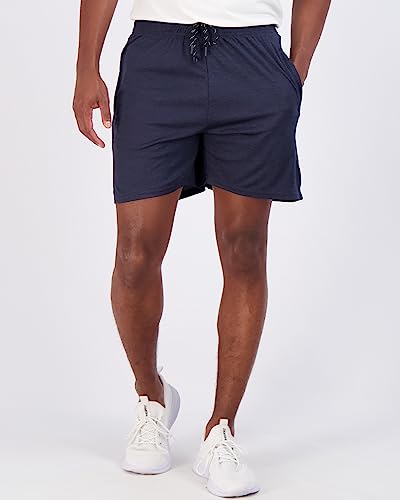 Image of Real Essentials 4 Pack: Men's 7 inch Athletic Running Quick Dry Mesh Shorts with Zipper Pockets (Available in Big & Tall)