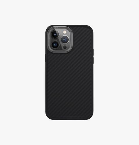 UNIQ Keva – Coque de téléphone compatible avec iPhone 15 Pro, charge magnétique MagClick (noir)