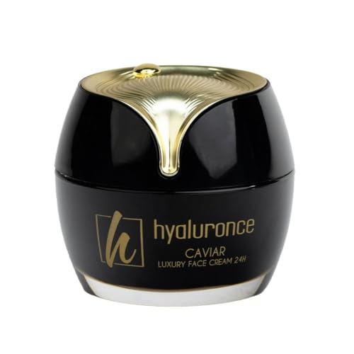 hyaluronce Caviar Luxury Face Cream 24h - Crema facial hidratante para piel seca y sensible, 50 ml