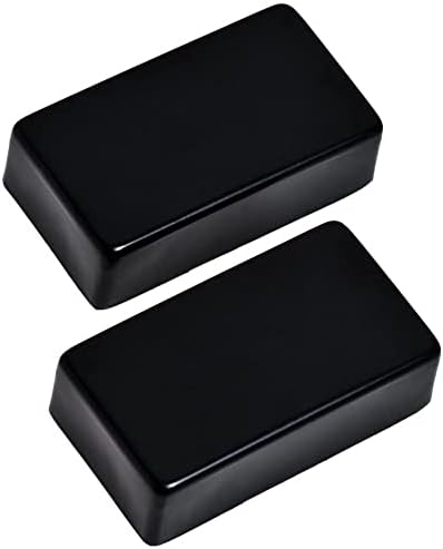 2Pcs Made of Copper Guitar Humbucker Pickup Covers No Holes for Electric Guitar Replacement (Black)