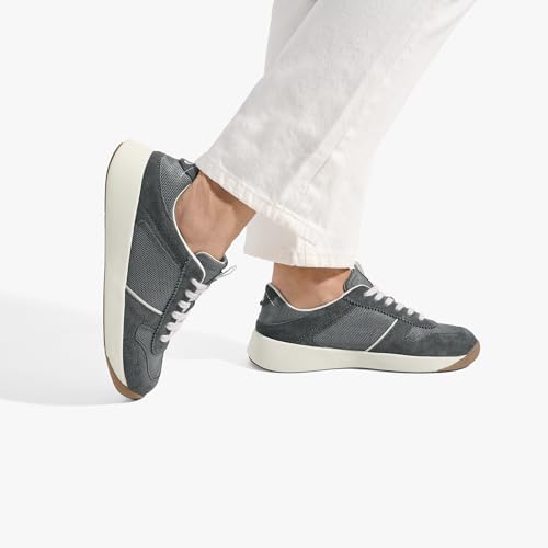 OluKai Kaulele Mesh Women's Court Sneakers, Classic Lace-Up Design & Retro-Inspired, All-Day Comfort & Support, Lava Rock/Rock, 9 - image 4