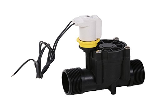 RPE Electrically operated solenoid valve 1 1/4 inch male thread 24 VAC without flow control, Black, 13 x 14 x 7 cm