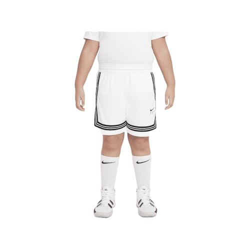 Nike Dri-FIT Fly Crossover Big Kids' (Girls') Basketball Shorts (Extended Size) (White/Black, DD9151-100) Size Large Plus