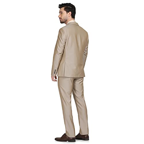 Image of Blackberrys Men Red Solid Slim Fit Suits