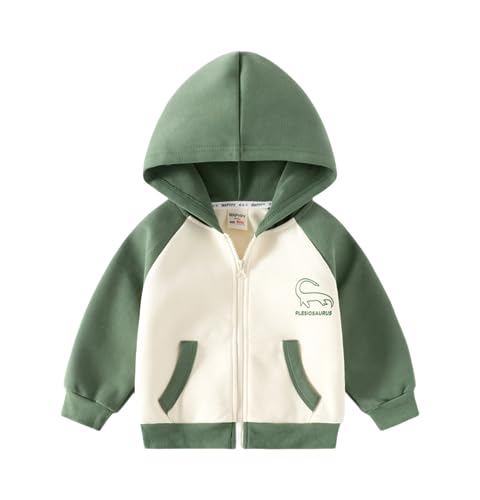 Meufam Toddler Boys Kids Jacket Dinosaur Zipper Spring Sweatshirt Tops Long Sleeve Autumn Hoodies Coat with Pockets