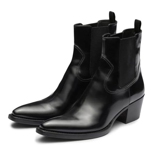 Women Pointy Toe Stretchy Pull on Chelsea Boots Comfy Low Block Heel Ankle Boots Classic Party Event Daily Booties Size 4-16 US2