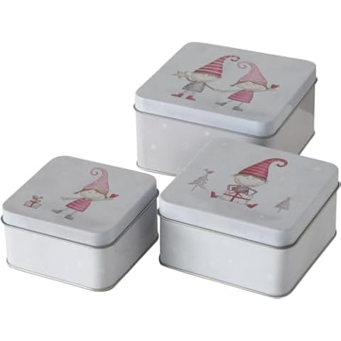 CasaJame Lot de 3 boîtes à biscuits Cover