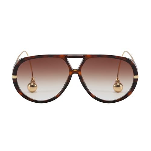 Oversized Retro Aviator Sunglasses for Women Big Large UV400 Protection 2025 Trendy Frame Shades