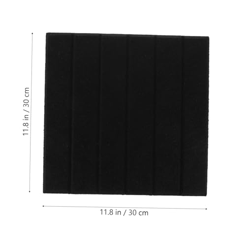 Paneles acústicos 6 piezas tableros de fibra de poliéster para absorción de sonido diseño de rayas verticales para estudio casero oficina y gimnasio miniatura 2