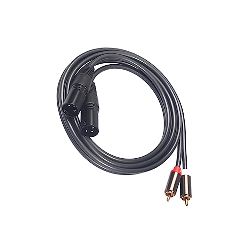 HOMSFOU Speaker Wire Adapter to Converter Dual Male to Dual Male Signal Patch Cable