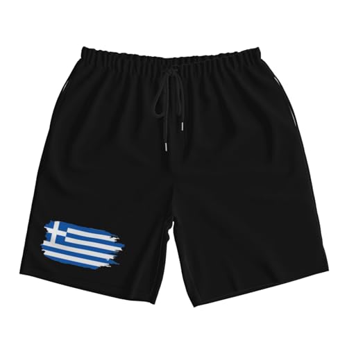 Greek Flag Men's Quick-Dry Board Shorts 7