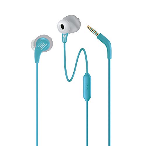 Image of JBL Endurance Run Wired in Ear Earphones with Mic (Blue, Teal)