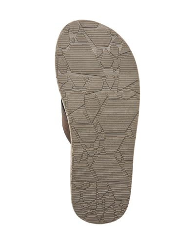 Image of Volcom Men's Recliner Sandals - Water-Friendly Flip Flops with Recliner Comfort Foam Footbed, Black Combo, 10