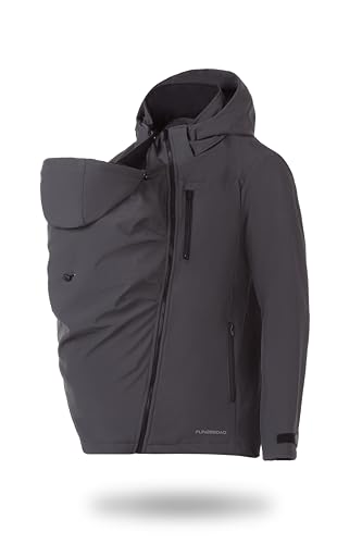 fun2bemum MEN 3 in 1 Papa Babytragejacke Tragejacke Vorne/Hinten Graphite...