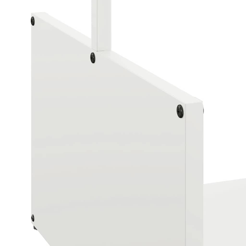 Estantería para leña blanca de acero laminado en frío, 40 x 40 x 40 cm, estantería para leña, soporte apilable de madera, chimenea, estufa de leña, salón, almacenamiento