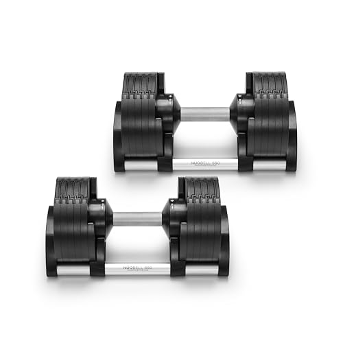 Image of NUOBELL Adjustable Dumbbell Set, 5-50 LB or 5-80 LB, Easy Twist 2024-25 Model, All-In-One Weights Set (Pair) for Home, Original Manufacturer