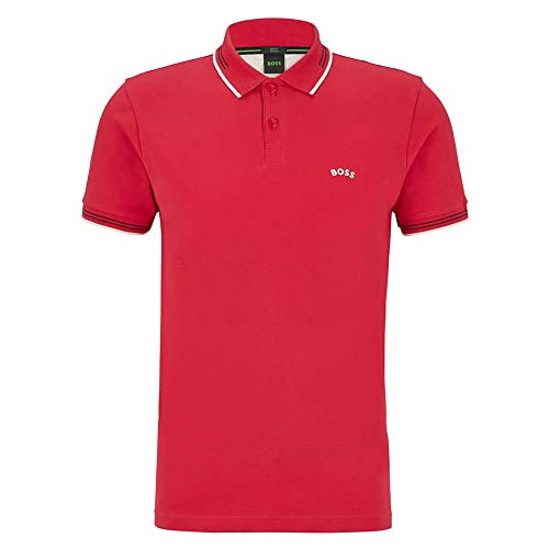 BOSS Herren Jersey, Polo, Medium Rot, M
