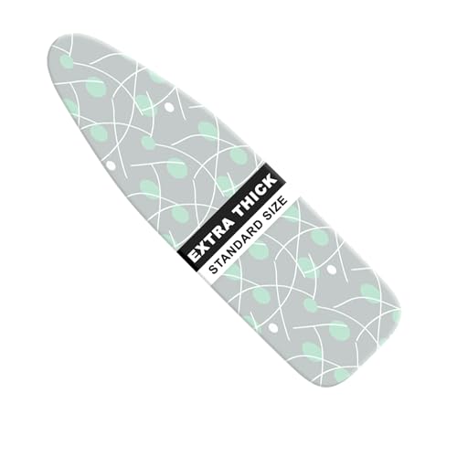 Image of Ironing Board Cover 15x54 Inch- Standard Cotton Cover with Strong Elastic Edge & Stain Resistant Surface (Ellipse-Line, 15 inch x 54 inch)
