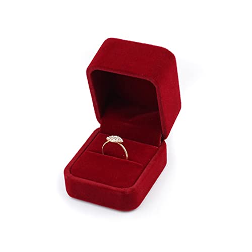 WYUYIWH Contenedores de almacenamiento Juego de joyas de lujo, caja para pulseras, collares, aretes, escaparate de joyas, caja de regalo, caja de boda para mujeres (color: K, tamaño: caja de anillo