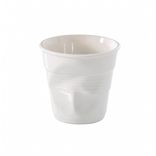 Revol RV617868 Tasse Cappuccino froissé 8,5cm Blanc, Porcelaine, Blanc, 8.5 x 8.5 x 8.5 cm