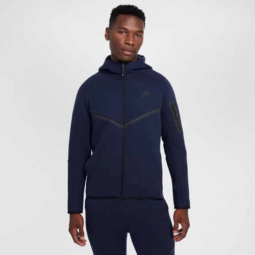 Nike Tech Men's Full-Zip Windrunner Hoodie (HV0949-451, Obsidian/Black)2