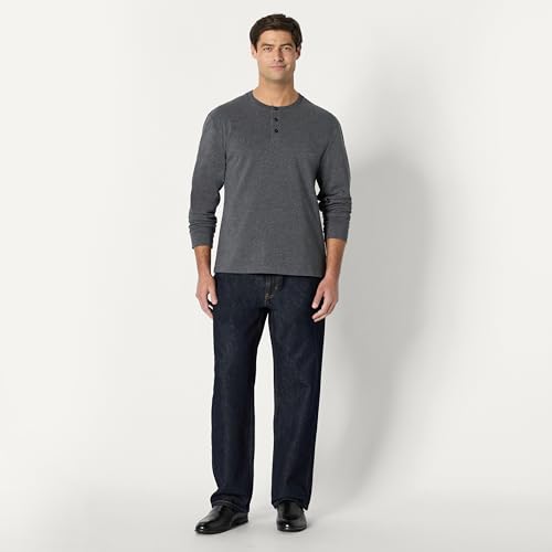 Image of Amazon Essentials Men's Long-Sleeve Henley Shirt