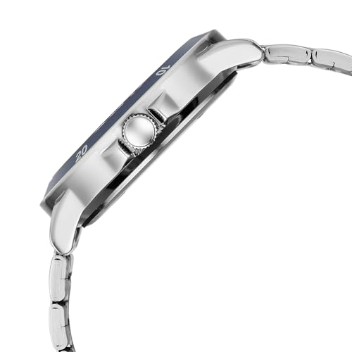 Image of Fastrack Stunners X Quartz Analog with Blue Dial Steel Stainless Steel Strap Watch for Men - 38160KM03