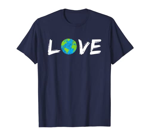 Lindo Amor Día de la Tierra Maestros Niños Maestro Estudiantes Chico Chica Camiseta