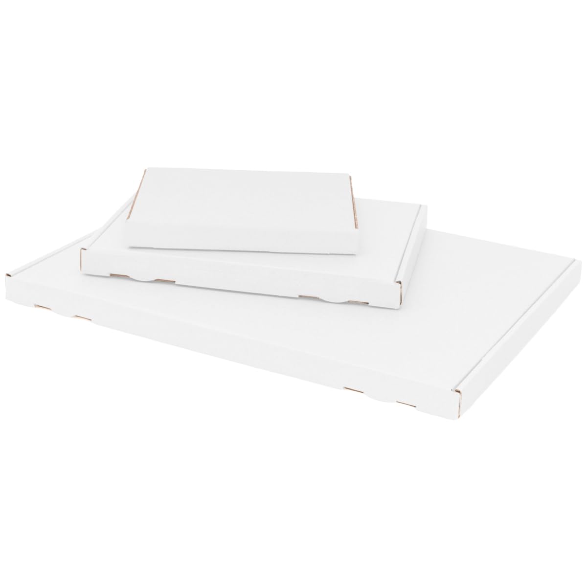 verpacking 300 Scatole fustellate bianche | scatole per spedizioni ultra piatte | 35 x 25 x 2 cm - GB 2 | formato A4 / B4