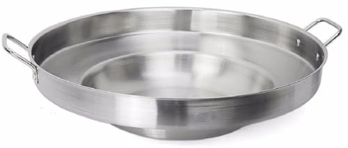 Wok grande mexicano de acero inoxidable 23 pulgadas miniatura 1