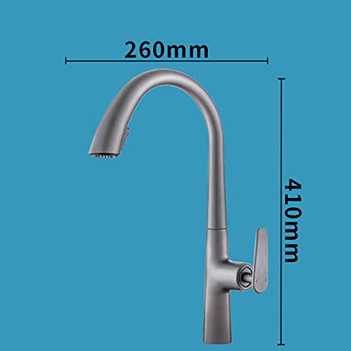 Robinet de cuisine mitigeur évier rotatif 360 douchette laiton noir