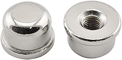 MARRTEUM 1/2 Inch Tall Lamp Finial Tapped 1/4-27 Knob Lamp Accessories for Lamp Shade Holder Harp Tops, Silver, 2PCS
