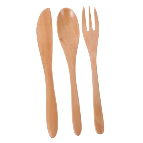 ZUNOXAZ 用木製カトラリー 西洋食器 点 ナイフ フォーク スプーン 設計 食洗機対応 ファミリー レストラン向け キャンプやパーティーに