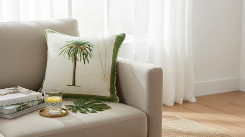 Image of Palm Stories Cushion Cover Set Decorative Pillow Cover & Throws for Living Room & Bedroom, Cushion Cover & Throws
