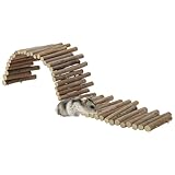 RENEWREVITAL Hamster Toys, Flexible Hamster Wooden Bridge, 11.8In Hamster Fence, Hamster Cage Decor and Platforms, Hamster Cage Accessories(23.62In)