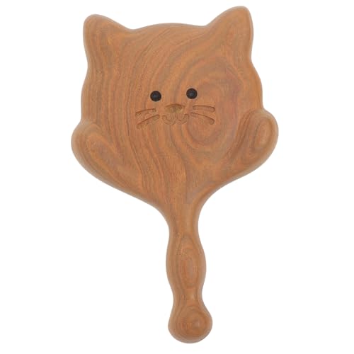 KOMBIUDA Cat Massage Comb Scalp Massage Comb Hair Combs Massage Tools Scalp Massager Creative Massage Comb Body Massager Handheld Massage Comb Body Massage Tool Sandalwood Brown