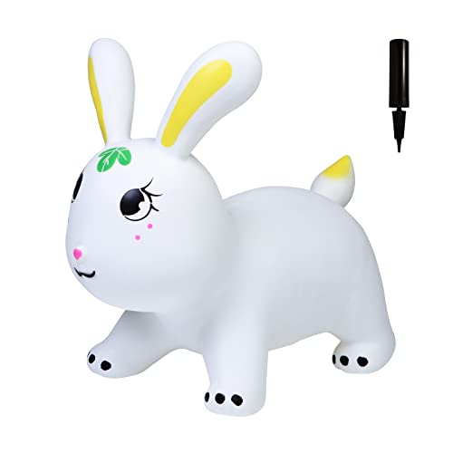 Tiayaiys Bouncy Horse Rabbit for Kids,Ride on Hopping Toy Outdoor Indoor Inflatable Jumping Animals,Hobby Horse Jumps,Holiday Birthday Gift 24 Months 2 3 4 5 6