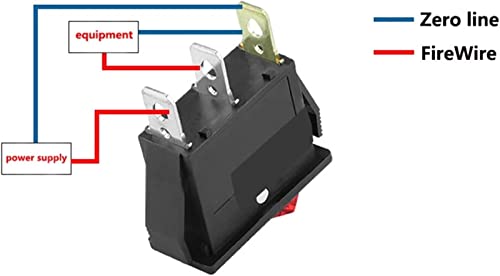 Interrupteur à bascule KCD3 pour éviter la surchauffe des circuits 15A