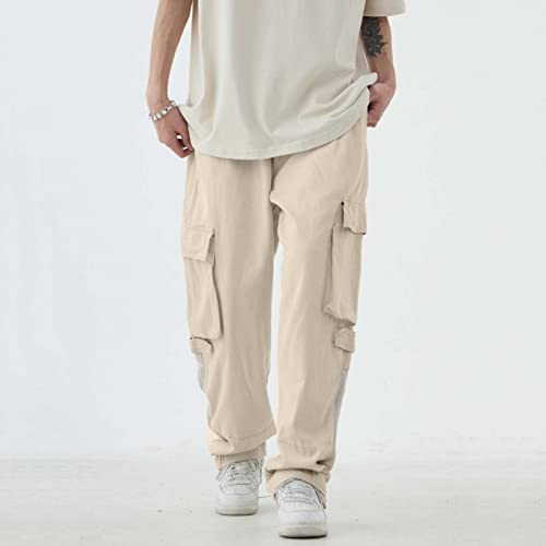 Jesaisque Palazzo Pants For Women Men Cotton Sports Casual Pants Elastic Waist Straight Leg Loose Pants Beach Pants For Women Cargo Pants Woman Joggers Pants Lounge Pants #TOP5