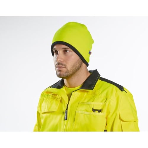 Portwest Warnschutz Wendemütze, Größe: Einheitsgröße, Farbe: Gelb/Schwarz, HA14YBR