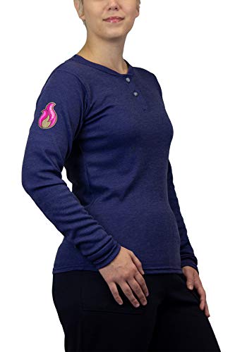 NLA Union Line FR 10899-01-L Long Sleeve FR T-Shirt, Large, Navy, Made in The USA2